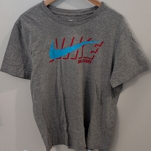 Nike Chicago Red Stars Gray Tee with Blue Swoosh and Red Text